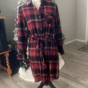Flannel/ plaid shirt dress